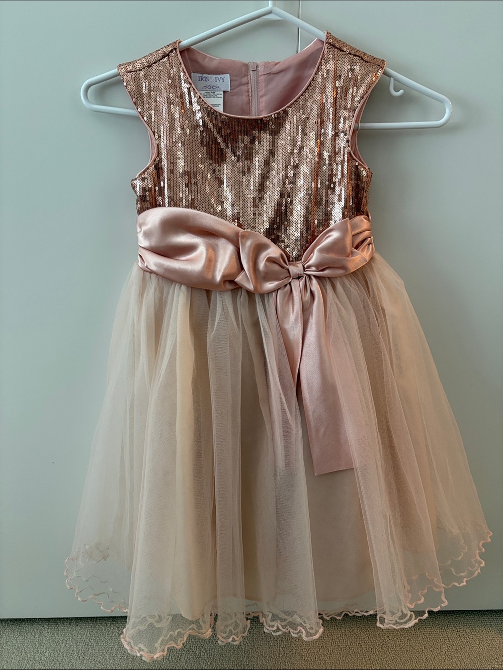 Girls Rose gold sequin Dress